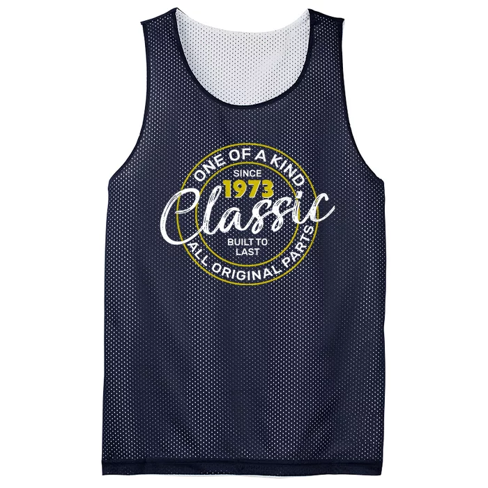 One Of A Kind Since 1973 Classic 50th Birthday Mesh Reversible Basketball Jersey Tank