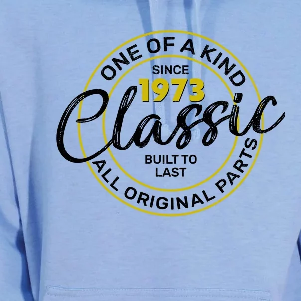 One Of A Kind Since 1973 Classic 50th Birthday Unisex Surf Hoodie