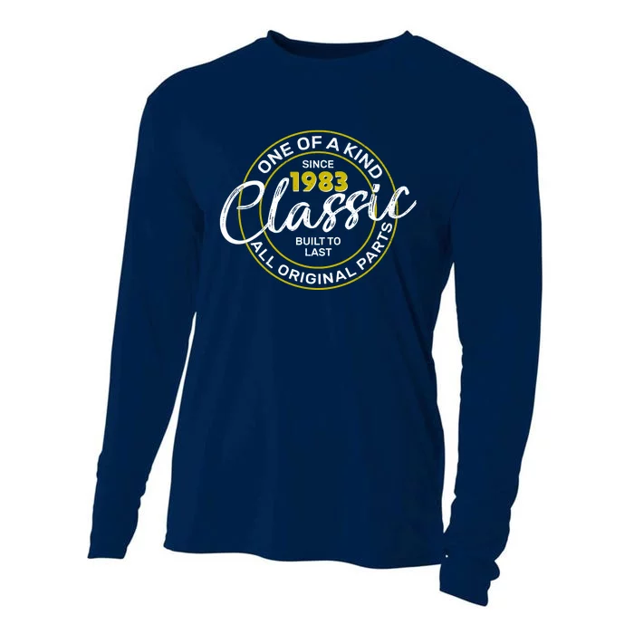 One Of A Kind Since 1983 Classic 40th Birthday Cooling Performance Long Sleeve Crew