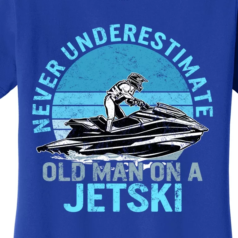 Old On A Jet Ski Grandpa Rider Water Jet Skiing Father Gift Women's T-Shirt