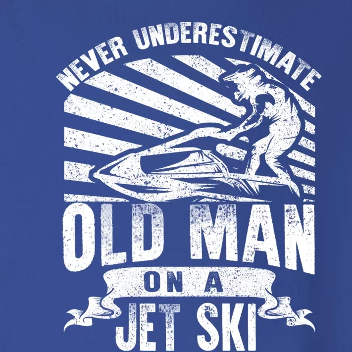 Old On A Jet Ski Grandpa Rider Water Jet Skiing Father Gift Toddler Long Sleeve Shirt