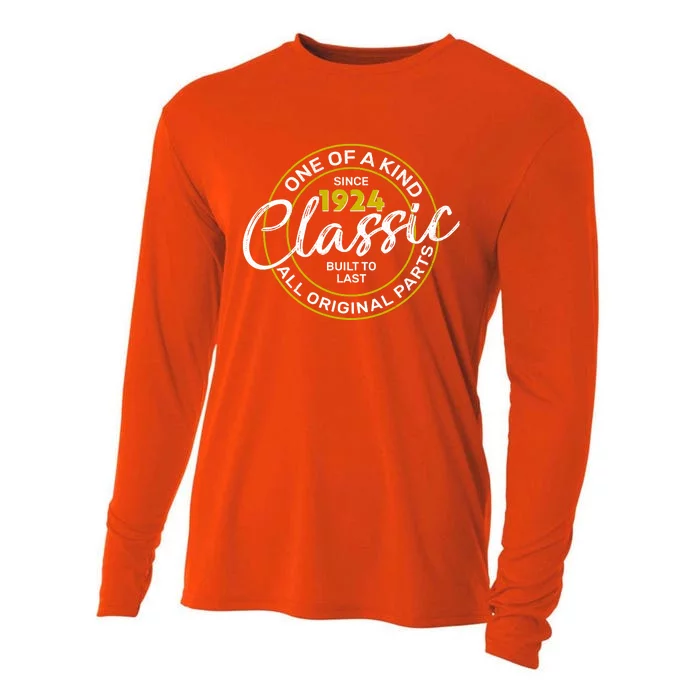 One Of A Kind Since 1924 Classic 100th Birthday Cooling Performance Long Sleeve Crew