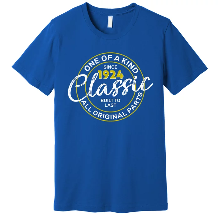 One Of A Kind Since 1924 Classic 100th Birthday Premium T-Shirt