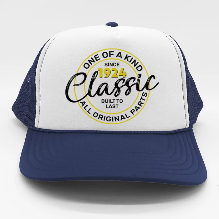 One Of A Kind Since 1924 Classic 100th Birthday Trucker Hat