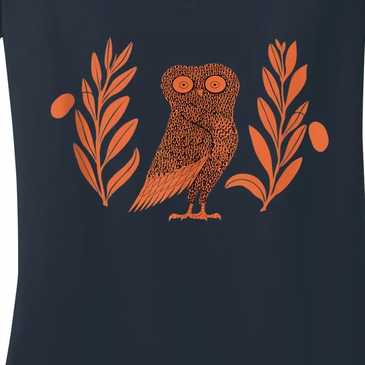 Owl Of Athena Women's V-Neck T-Shirt