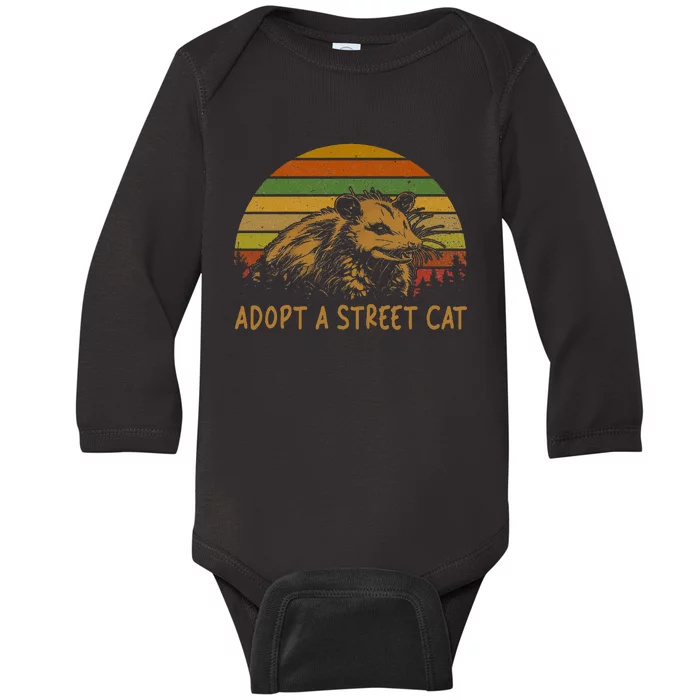 Opossums Outfits Adopt A S.T.R.E.E.T Cat Opossum Animals Baby Long Sleeve Bodysuit