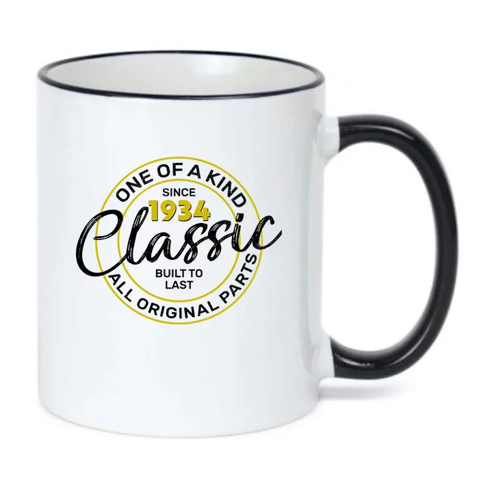 One Of A Kind Since 1934 Classic 90th Birthday Black Color Changing Mug