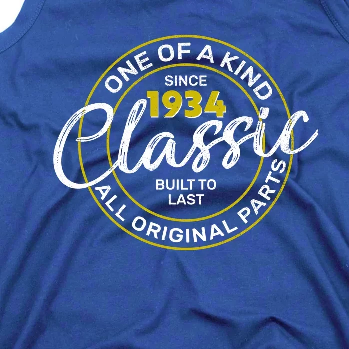 One Of A Kind Since 1934 Classic 90th Birthday Tank Top