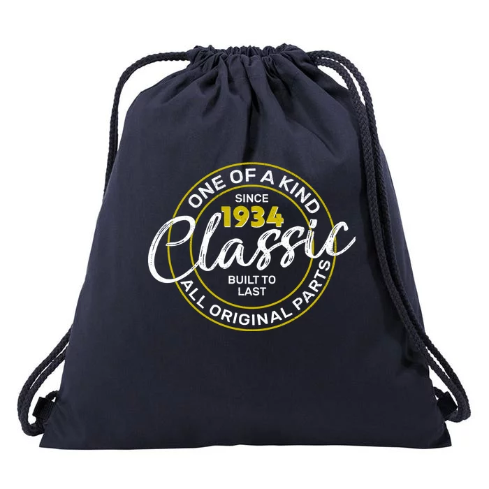 One Of A Kind Since 1934 Classic 90th Birthday Drawstring Bag