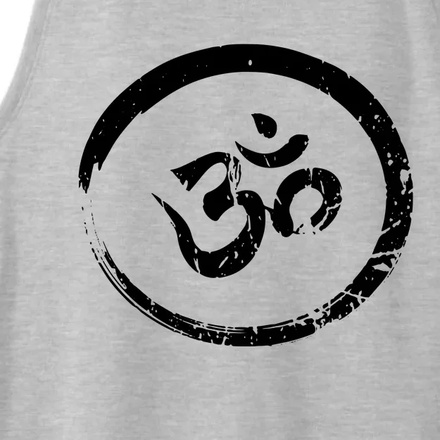 Ohm Om Aum Yoga Meditation Spiritual Namaste Gift Hoodie Ladies Tri-Blend Wicking Tank