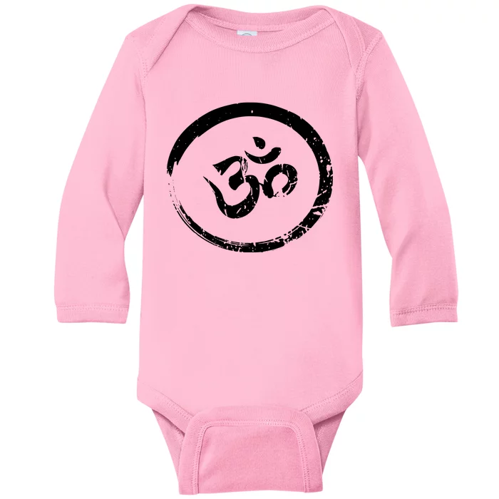 Ohm Om Aum Yoga Meditation Spiritual Namaste Gift Hoodie Baby Long Sleeve Bodysuit