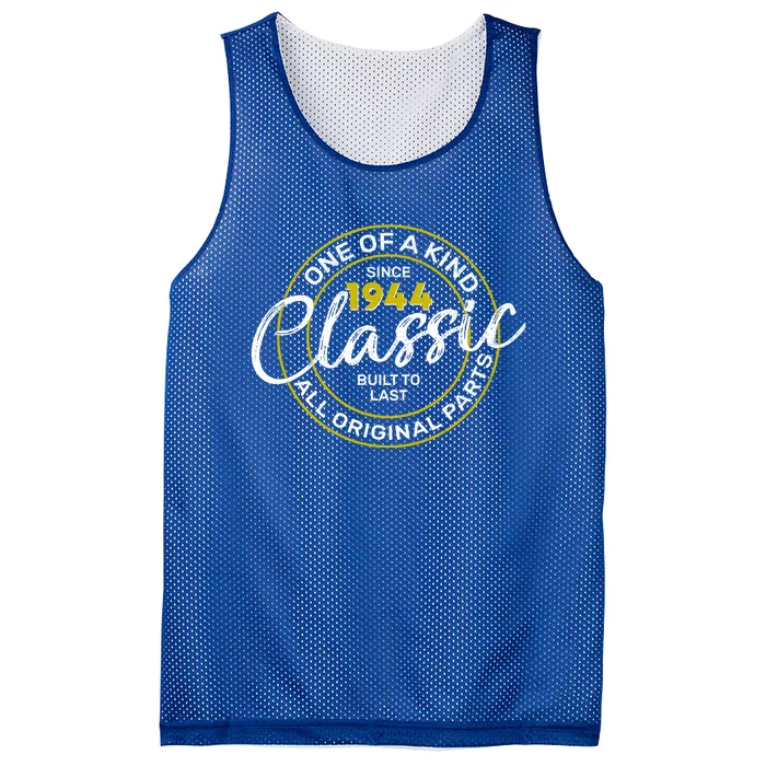 One Of A Kind Since 1944 Classic 80th Birthday Mesh Reversible Basketball Jersey Tank