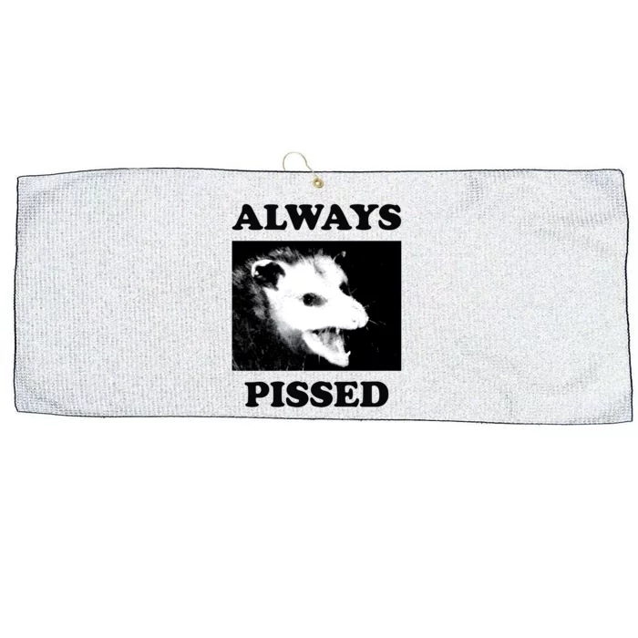 Opossum Opossum Always Pissed Large Microfiber Waffle Golf Towel