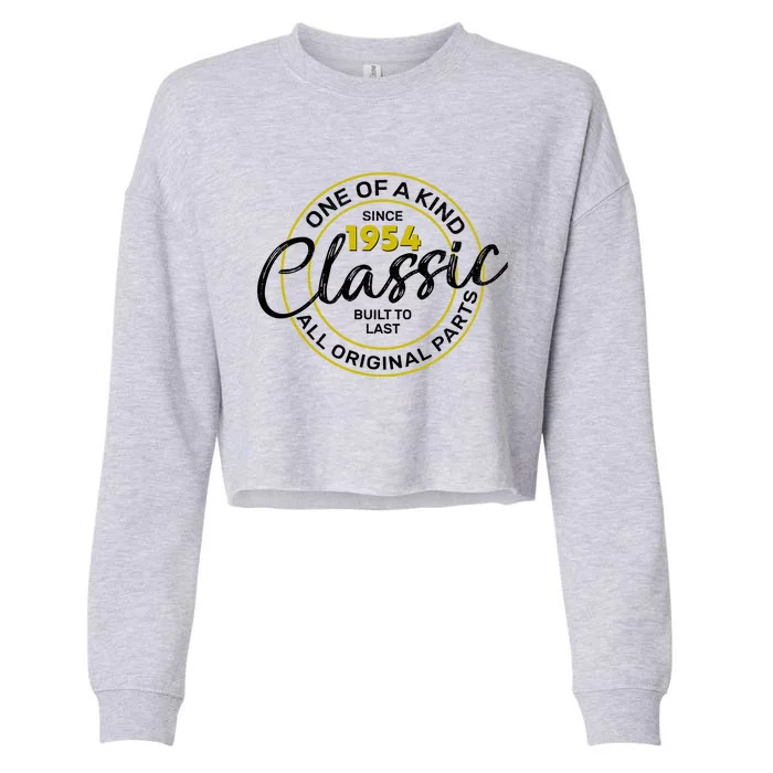 One Of A Kind Since 1954 Classic 70th Birthday Cropped Pullover Crew