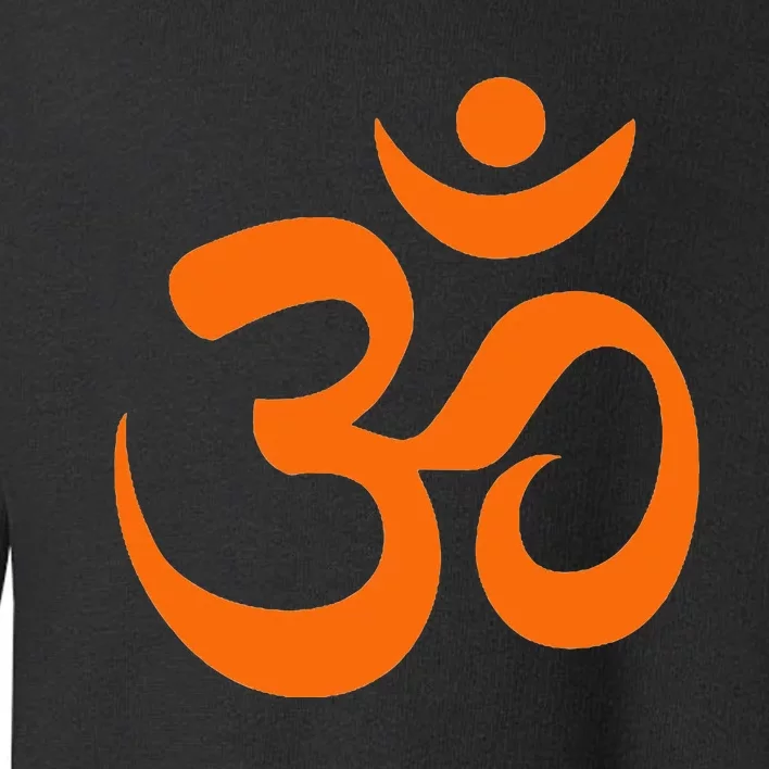 Om Omkar Aum Symbol Orange Graphic Spiritual Yoga Meditation Toddler Sweatshirt