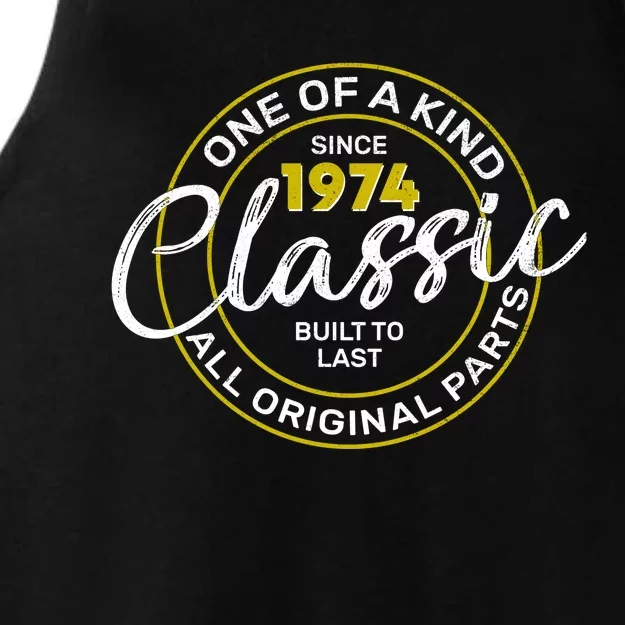 One Of A Kind Since 1974 Classic 50th Birthday Ladies Tri-Blend Wicking Tank