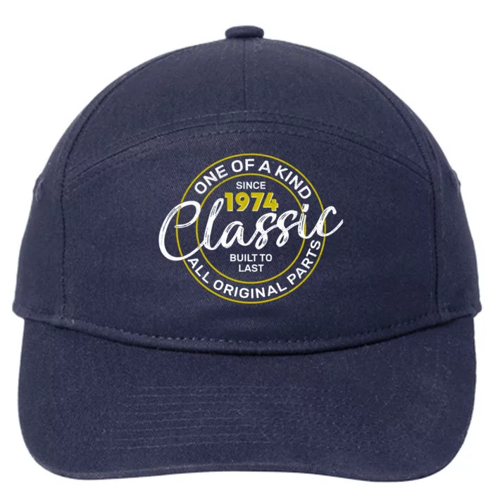 One Of A Kind Since 1974 Classic 50th Birthday 7-Panel Snapback Hat