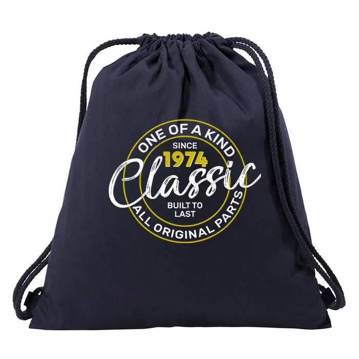 One Of A Kind Since 1974 Classic 50th Birthday Drawstring Bag