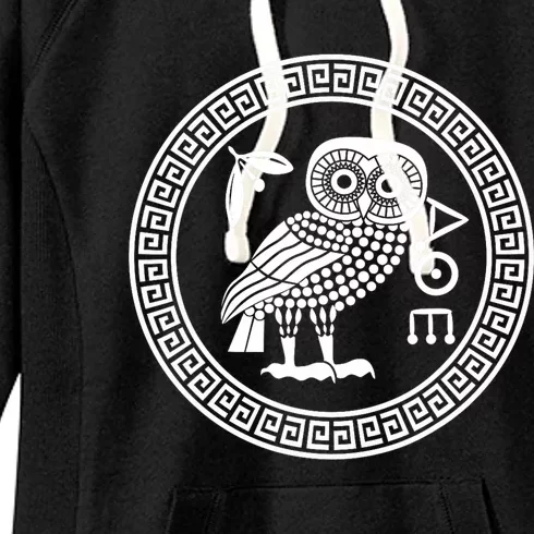 Owl Of Athena Ancient Greek Mythology Is AthenaS Owl Greece Women's Fleece Hoodie