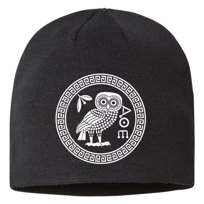 Owl Of Athena Ancient Greek Mythology Is AthenaS Owl Greece 8 1/2in Sustainable Knit Beanie