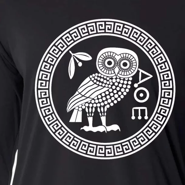 Owl Of Athena Ancient Greek Mythology Is AthenaS Owl Greece Cooling Performance Long Sleeve Crew