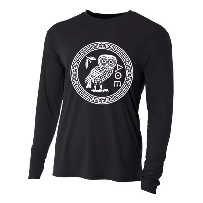 Owl Of Athena Ancient Greek Mythology Is AthenaS Owl Greece Cooling Performance Long Sleeve Crew