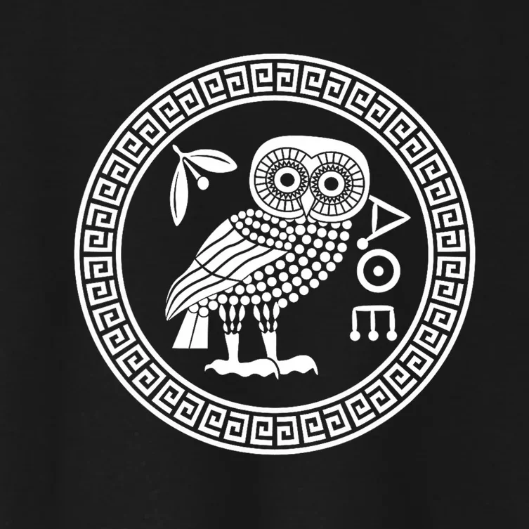 Owl Of Athena Ancient Greek Mythology Is AthenaS Owl Greece Women's Crop Top Tee