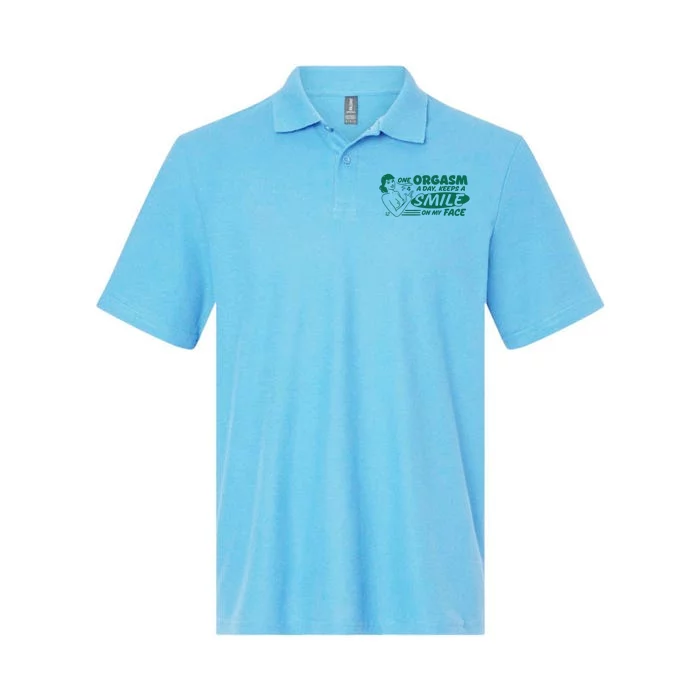 One Orgasm A Day Keeps A Smile On My Face Softstyle Adult Sport Polo