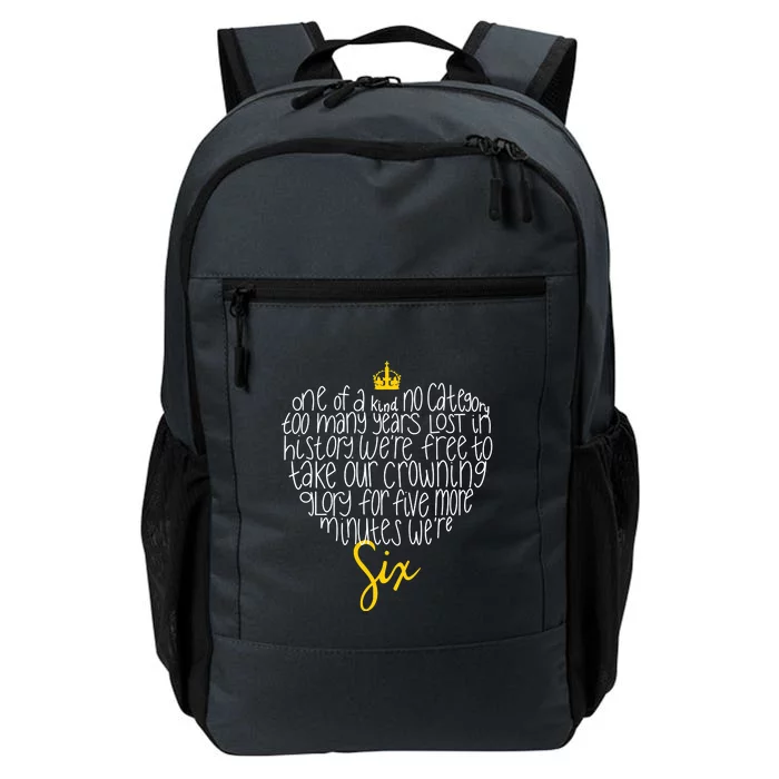 One Of A Kind No Category Six Queens Lettered Heart Daily Commute Backpack