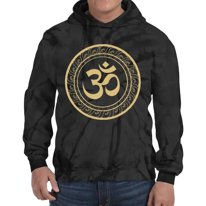 Om Ohm Aum Symbol Spiritual Yoga Tie Dye Hoodie