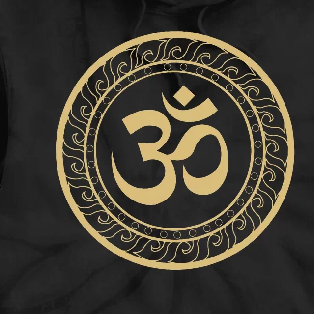 Om Ohm Aum Symbol Spiritual Yoga Tie Dye Hoodie