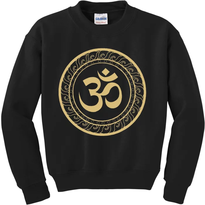 Om Ohm Aum Symbol Spiritual Yoga Kids Sweatshirt