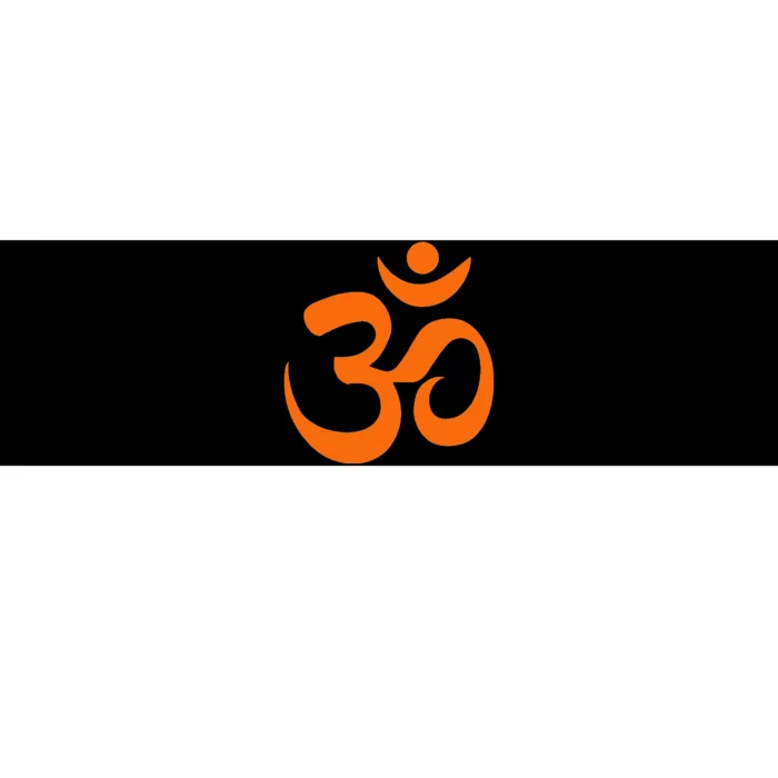 Om Omkar Aum Symbol Orange Graphic Spiritual Yoga Meditation Bumper Sticker