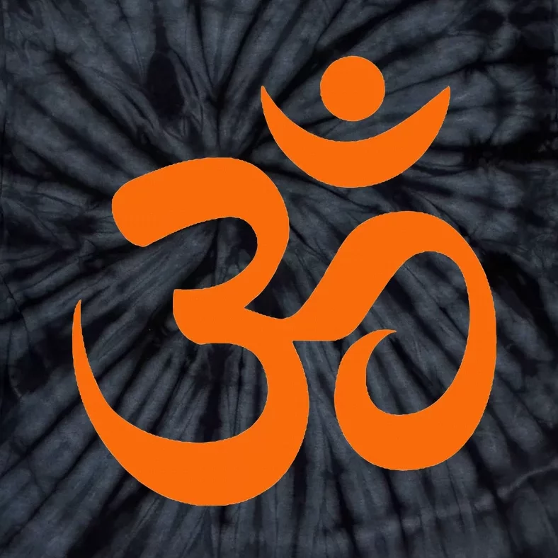 Om Omkar Aum Symbol Orange Graphic Spiritual Yoga Meditation Tie-Dye T-Shirt