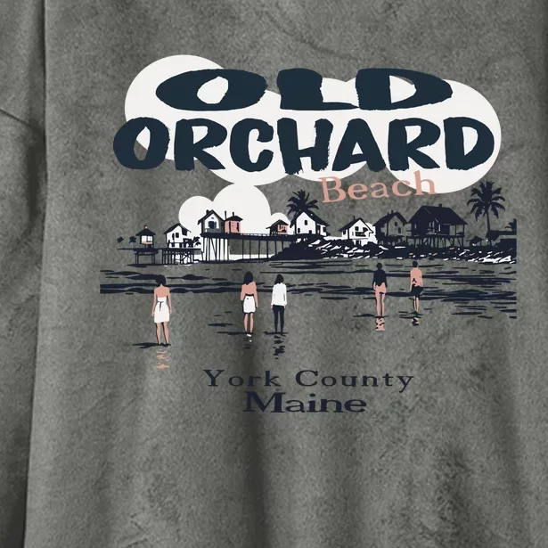 Old Orchard Beach Maine Hooded Wearable Blanket