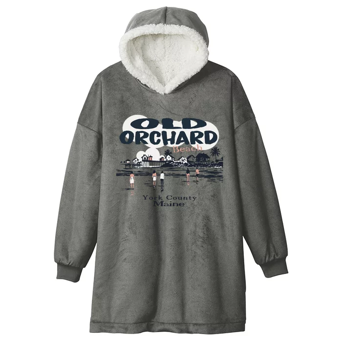 Old Orchard Beach Maine Hooded Wearable Blanket