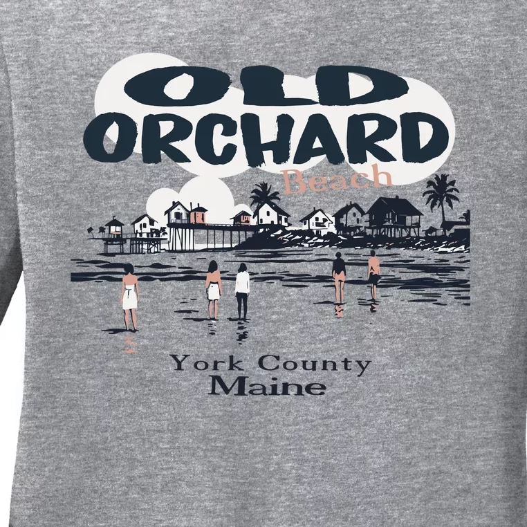 Old Orchard Beach Maine Ladies Long Sleeve Shirt