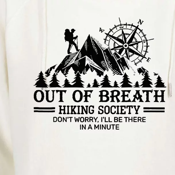 Out Of Breath Hiking Society Womens Funnel Neck Pullover Hood