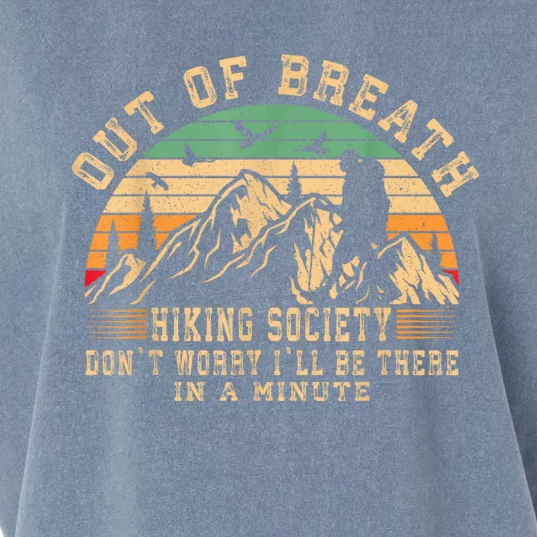 Out Of Breath Hiking Society Hiker Nature Love Garment-Dyed Women's Muscle Tee