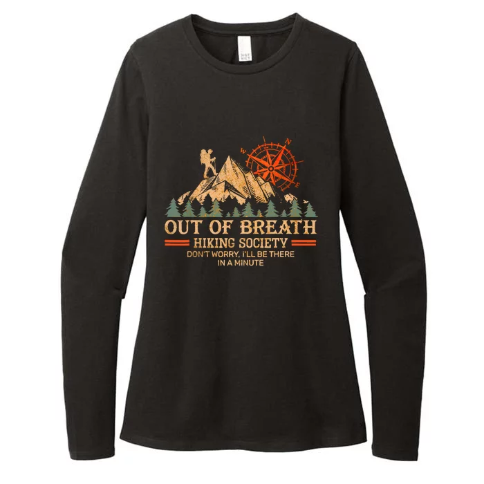 Out Of Breath Hiking Society Womens CVC Long Sleeve Shirt