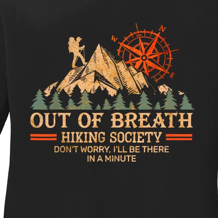 Out Of Breath Hiking Society Ladies Long Sleeve Shirt