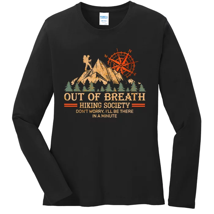 Out Of Breath Hiking Society Ladies Long Sleeve Shirt