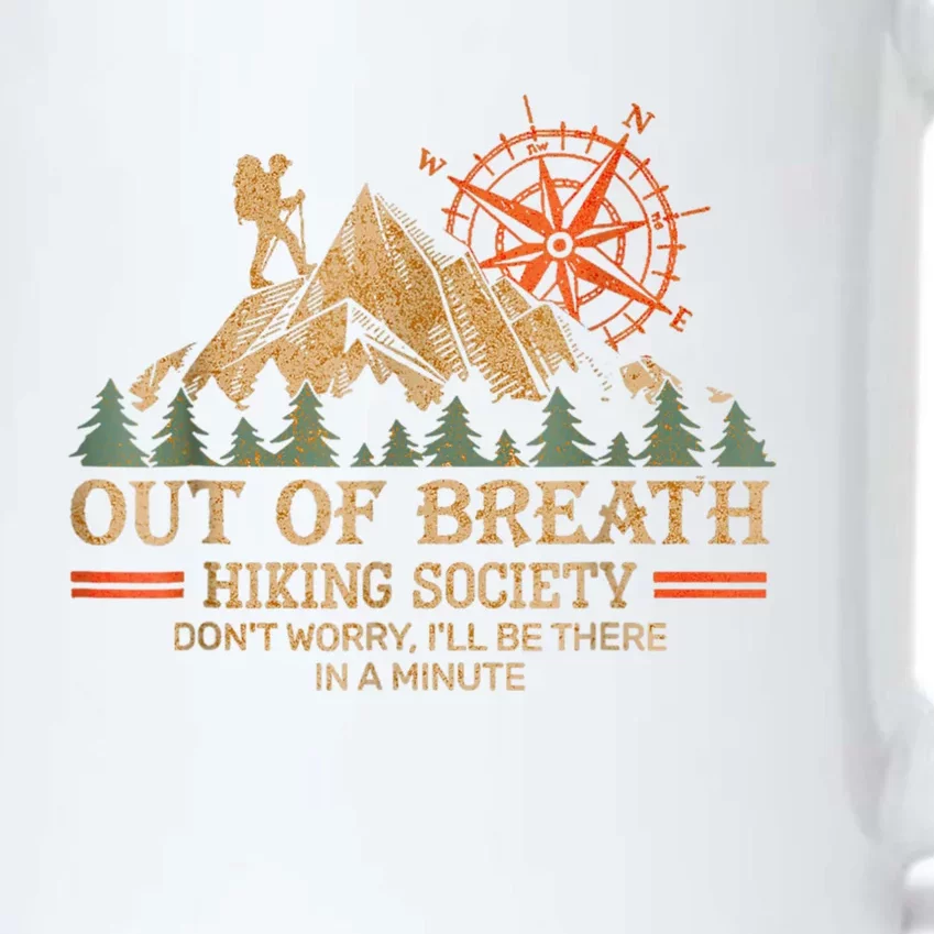 Out Of Breath Hiking Society Black Color Changing Mug