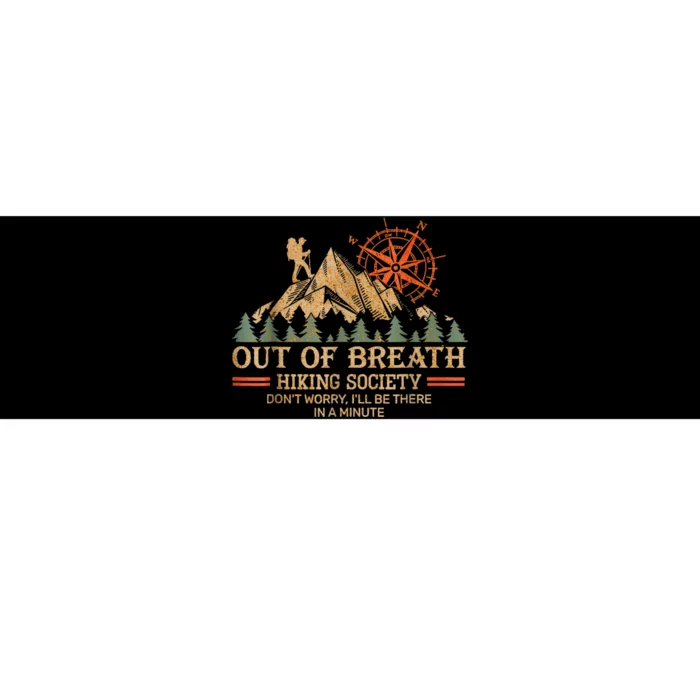 Out Of Breath Hiking Society Bumper Sticker