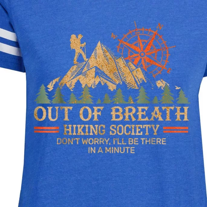 Out Of Breath Hiking Society Enza Ladies Jersey Football T-Shirt