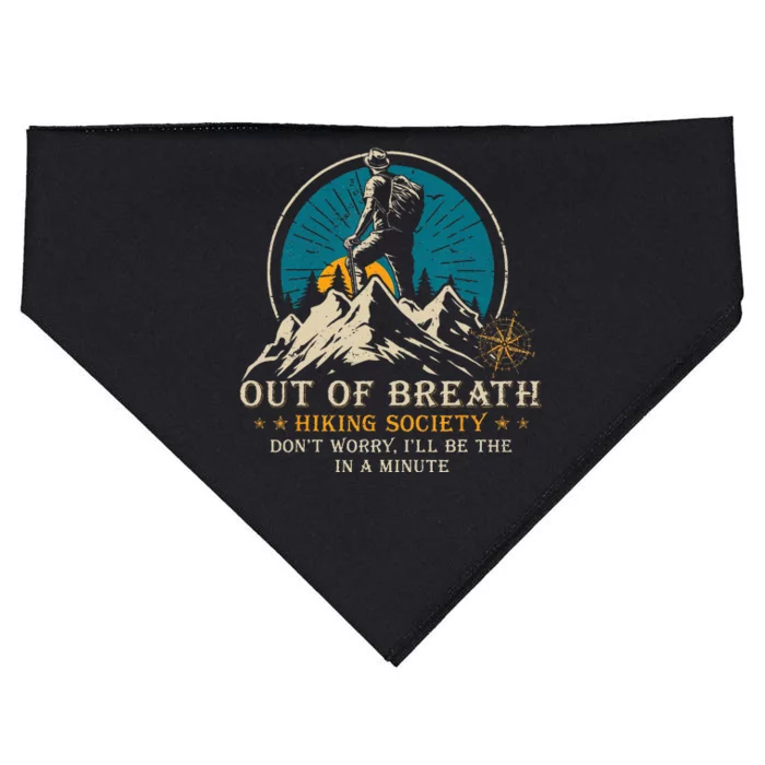 Out Of Breath Hiking Society USA-Made Doggie Bandana