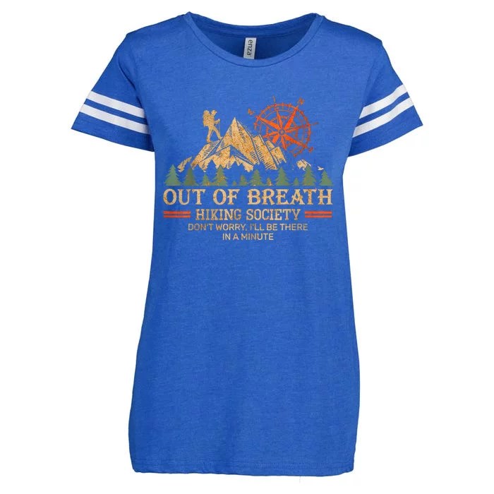 Out Of Breath Hiking Society Enza Ladies Jersey Football T-Shirt