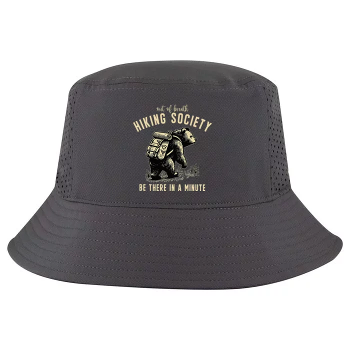 Out Of Breath Hiking Society Bear Be There In A Minute Cool Comfort Performance Bucket Hat