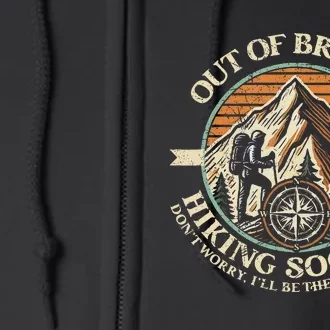 Out Of Breath Hiking Society Fun Full Zip Hoodie