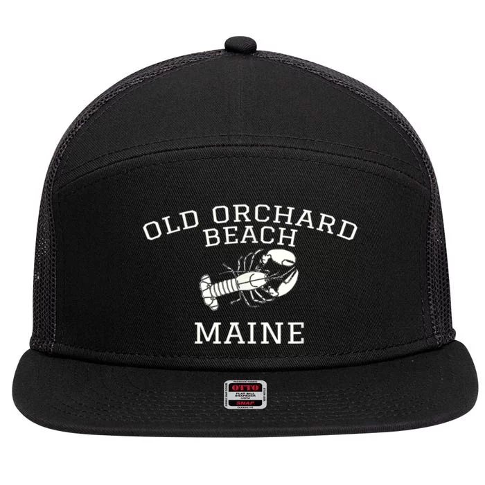 Old Orchard Beach Maine Lobster 7 Panel Mesh Trucker Snapback Hat